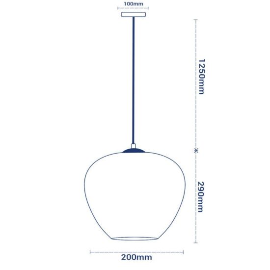 Optonica 3D négyzet mintás függesztett üveg lámpa E27 max.40W 9019