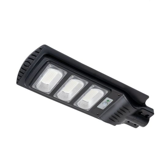 Optonica napelemes utcai LED lámpa akkumulátorral 15W 1800lm 6000K hideg fehér IP65 120º 9128