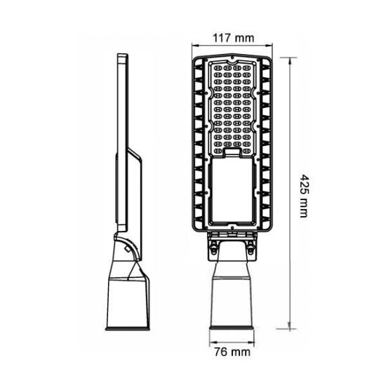 Optonica utcai LED lámpa 30W 4050lm 5700K hideg fehér IP66 120° 9156