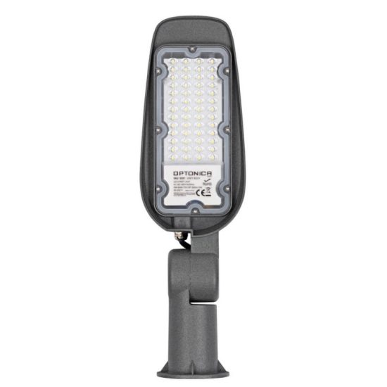 Optonica szürke utcai LED lámpa 30W 3000lm 2700K meleg fehér IP65 9203 Optonica szürke utcai LED lámpa 30W 3000lm 2700K meleg fehér IP65 9203