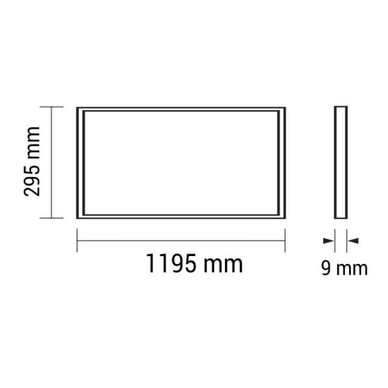 OPTONICA® | LED Panel 1200 x 300 mm 45W - Meleg fehér