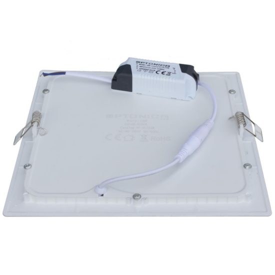 Optonica mini beépíthető négyzet LED panel 18W 1350lm 4500K nappali fehér 22,5cm 120° 2453