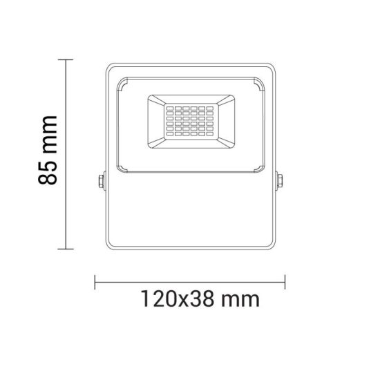 Optonica RGB LED reflektor távirányítóval 10W 600lm 120º fekete IP66 FL5210
