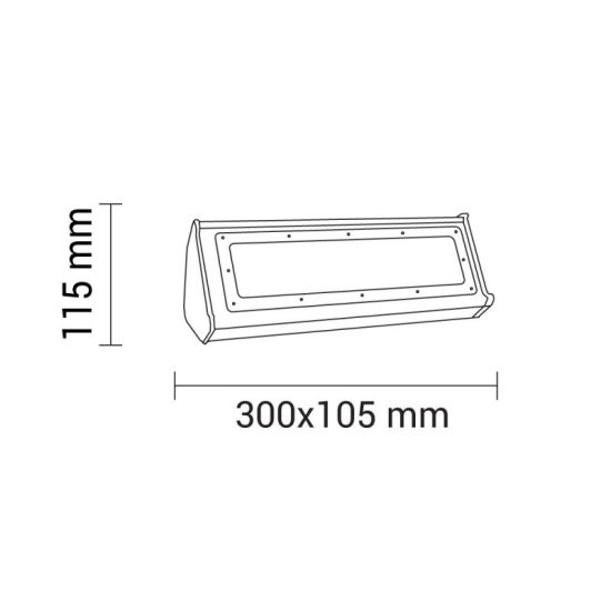 Optonica lineáris csarnokvilágító LED lámpa 50W 5000lm 6000K hideg fehér 30cm IP44 HB8151