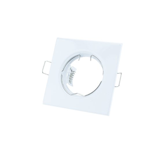 Optonica fehér GU10/MR16 spot lámpa keret beépíthető négyzet alakú Ø7cm 5073