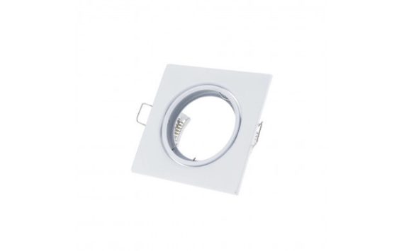 Optonica fehér GU10/MR16 spot lámpa keret beépíthető négyzet alakú billenthető 45º Ø7cm 5076