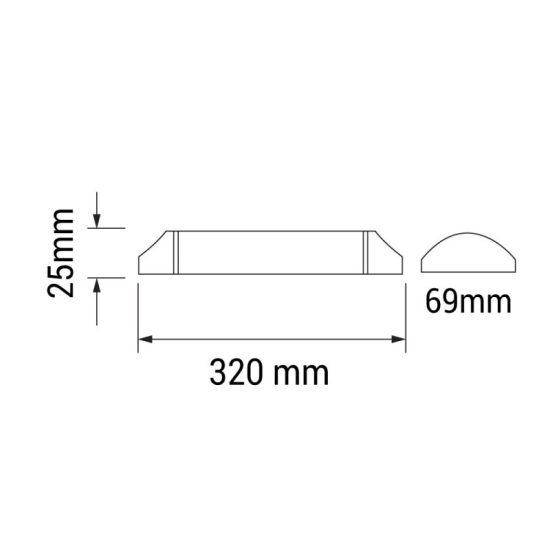 Optonica bútorvilágító LED lámpa 10W 1150lm 4000K nappali fehér 30cm 120° IP20 OT6672