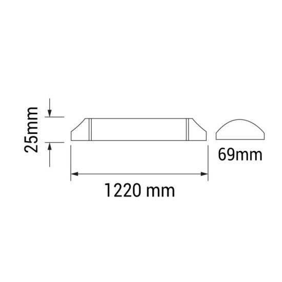 Optonica bútorvilágító LED lámpa 40W 3320lm 3000K meleg fehér 120cm 120° IP20 OT6679