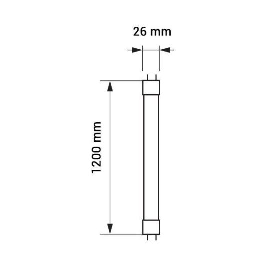 Optonica T8 LED fénycső 18W 1800lm 4500K nappali fehér 120cm 270° TU5515