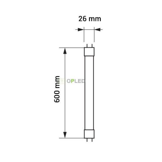 OPTONICA PROFESSIONAL LED fénycső / T8 / 9W /28x600mm/  nappali fehér/ TU5692