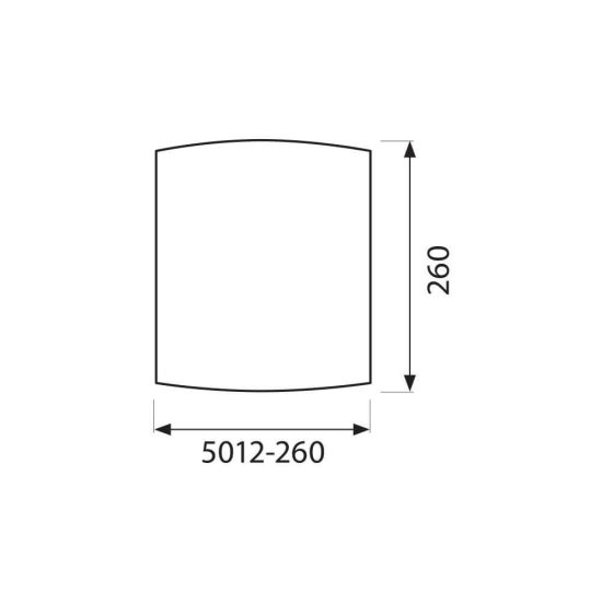 FALI LÁMPATEST ONDA ∙ 5012 ∙ NÉGYZET ∙ 260 X 260 MM