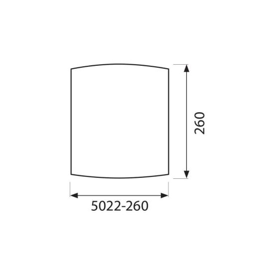 FALI LÁMPATEST OLBIA FEHÉR ∙ 5022 ∙ NÉGYZET ∙ 260 X 260 MM