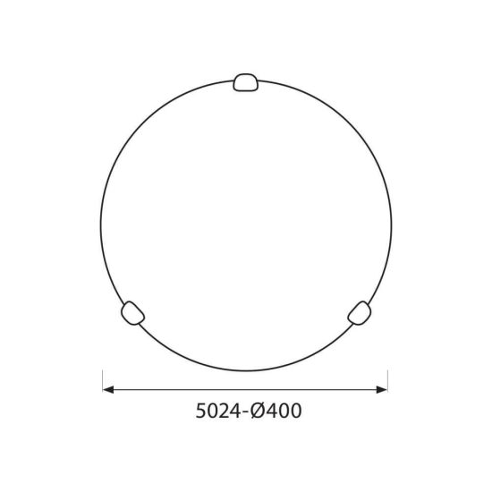 MENNYEZETI LÁMPATEST OLBIA FEHÉR∙ 5024 ∙ Ø400 MM