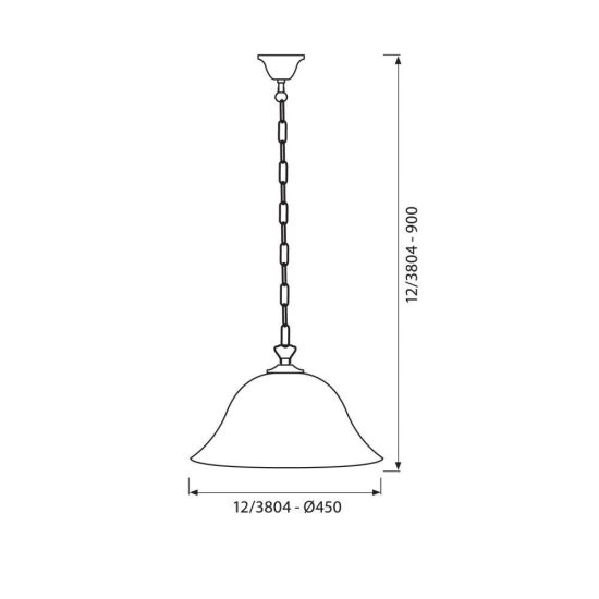 Függőlámpa  lámpa  GRAFFI ∙ 12/3804 ∙ Ø450 MM