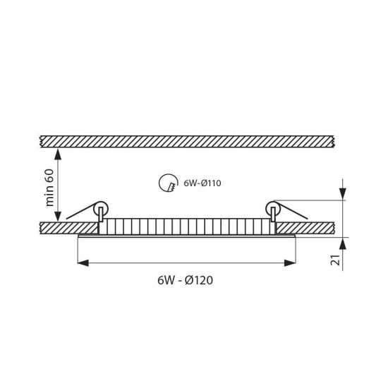 LED PANEL ESTE LED ∙ 6W ∙ 400LM ∙ FEHÉR ∙ 4000K