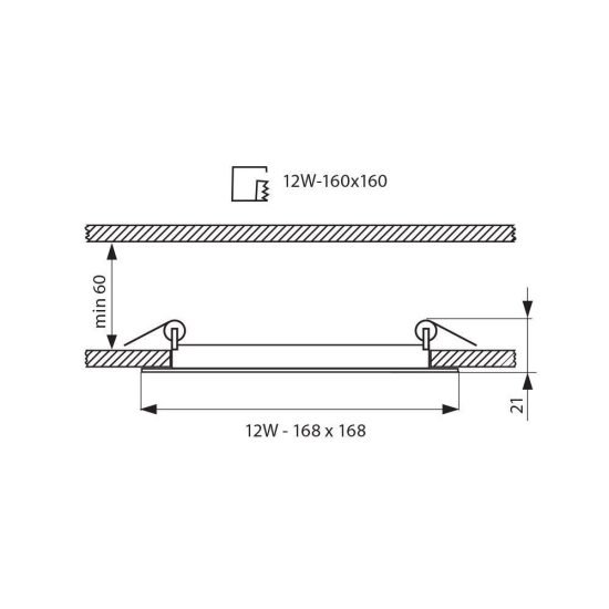 LED PANEL GRID LED ∙ 12W ∙ 850LM ∙ FEHÉR ∙ 4000K