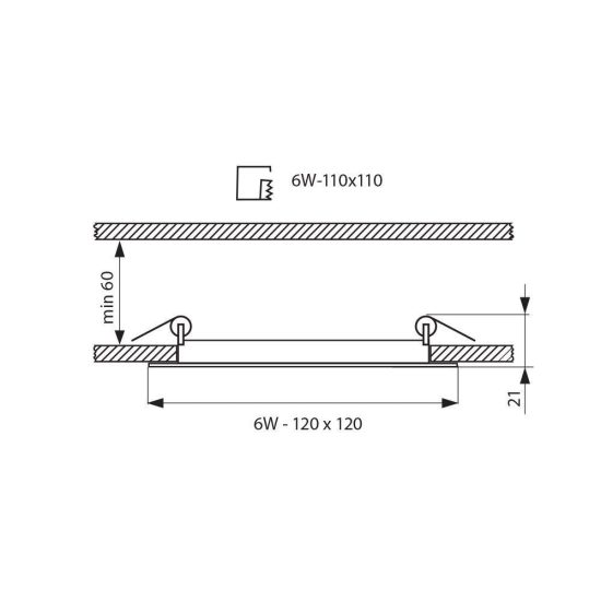 LED PANEL GRID LED ∙ 6W ∙ 400LM ∙ FEHÉR ∙ 4000K