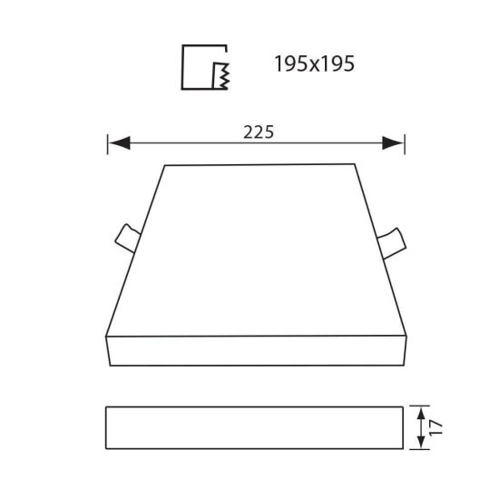 LED PANEL QUADRA LED ∙ 36W ∙ 3600LM ∙ FEHÉR ∙ 4000K