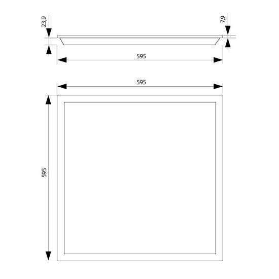 NÉGYZET ALAKÚ LED PANEL SÜLLYESZTETT SZERELÉSHEZ HELLI LED ∙ 40W ∙ 4000 LM ∙ FEHÉR ∙ 4000K