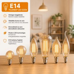 E14 filament LED izzók