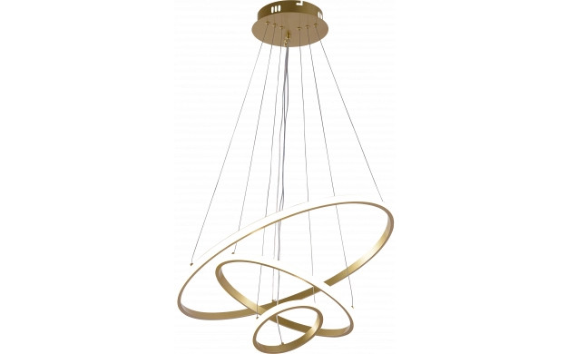 Image of Optonica modern LED függőlámpa CCT 78W szálcsiszolt arany szabályozható + távirányító 19006