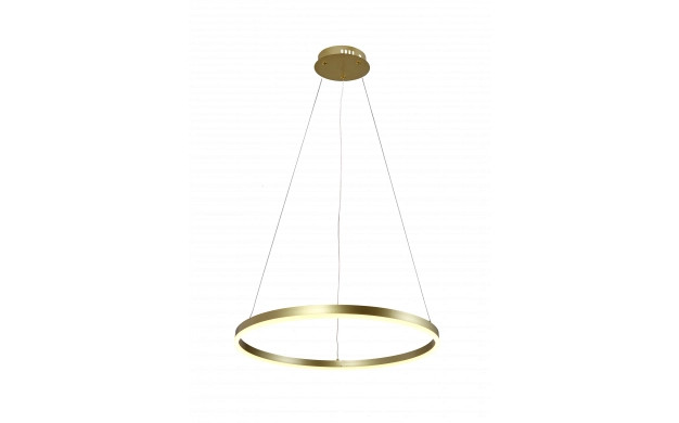 Image of Optonica modern LED függőlámpa 22W Ø60cm szatén arany meleg fehér 19033
