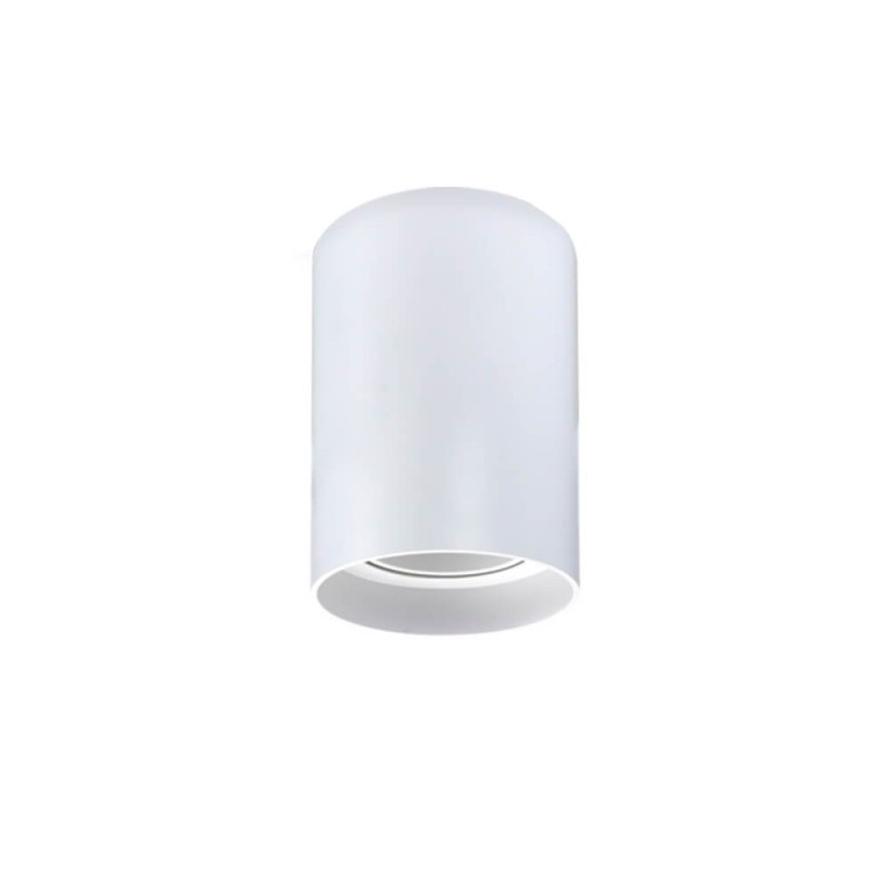 Image of Optonica felületre szerelhető GU10-es henger alakú fehér műanyag lámpatest max: 10W Ø8cm 12,5cm billenthető 45º 2001