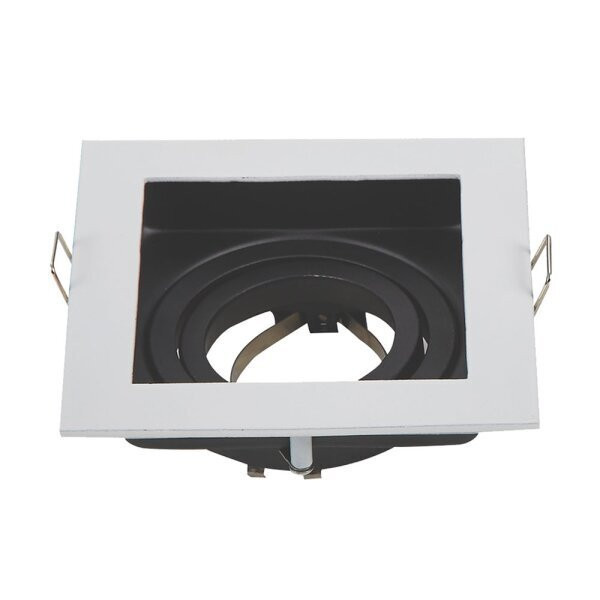 Image of Optonica Beépíthető spot keret, négyzetes, GU10-es foglalat, fekete / MAX 35W/ IP20 / OT2014