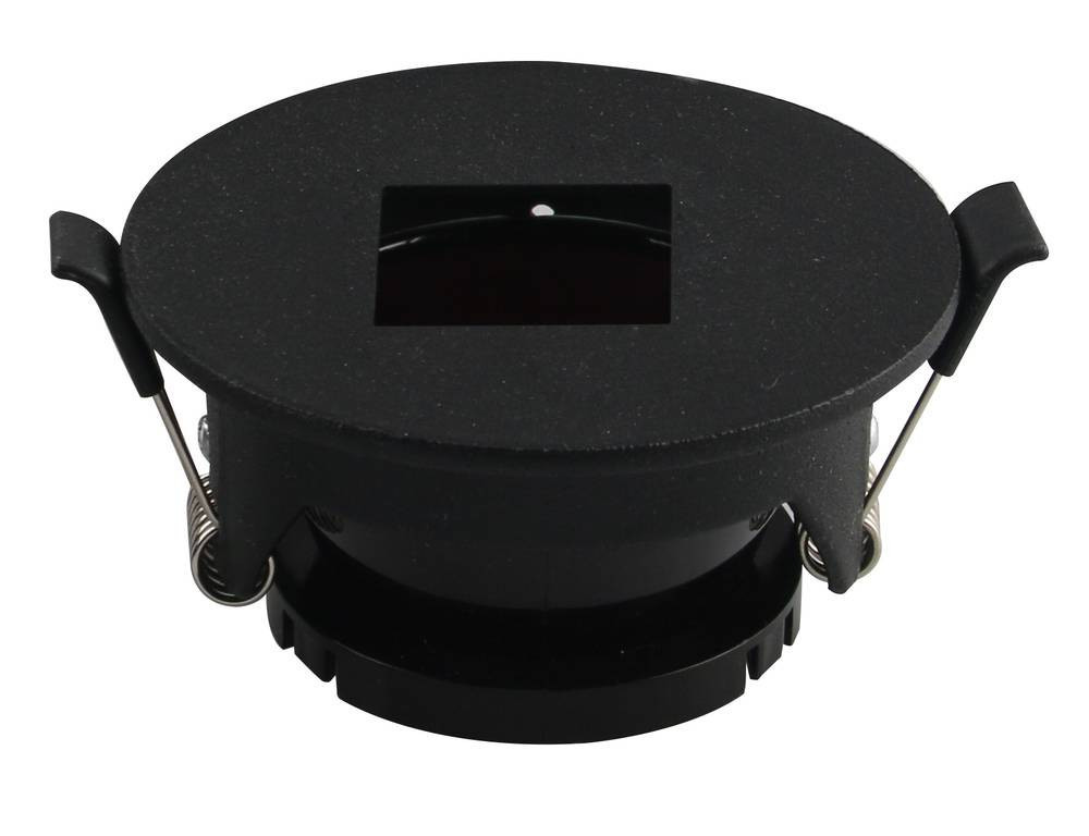 Image of Optonica Beépíthető spot lámpatest, négyzetes fekete előlap, GU10-es foglalat, MAX 35W, 2032