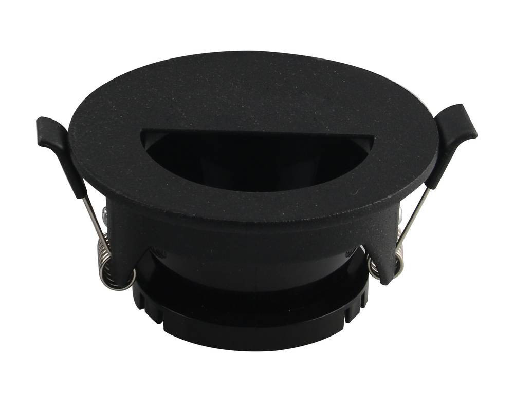Image of Optonica Beépíthető spot lámpatest, félkör fekete fedlap, GU10-es foglalat, MAX 35W, 2034
