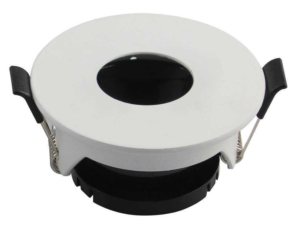 Image of Optonica Beépíthető spot lámpatest, kör fehér fedlap, fekete belső, GU10-es foglalat, MAX 35W, 2035