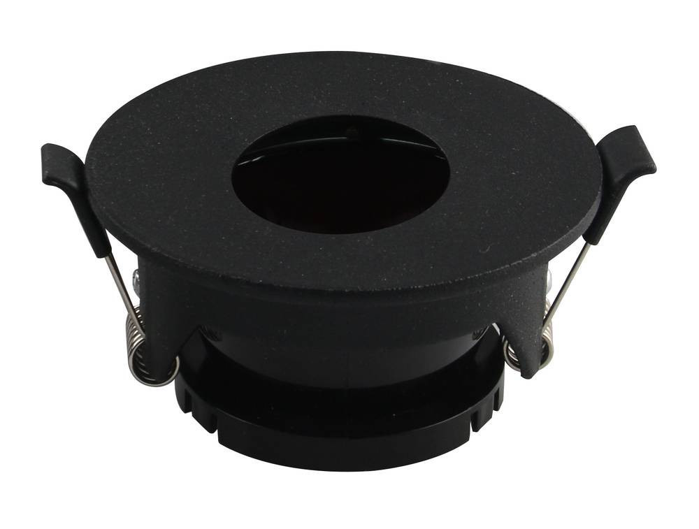 Image of Optonica Beépíthető spot lámpatest, kör fekete fedlap, GU10-es foglalat, MAX 35W, 2036