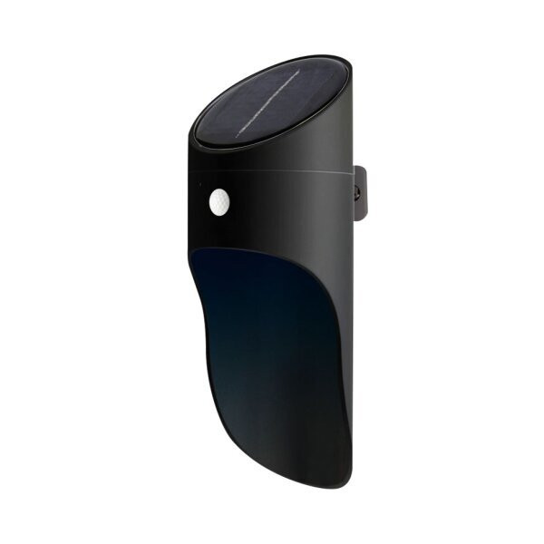 Image of Optonica napelemes fekete fali LED lámpa 1W 60lm 6000K hideg fehér IP44 2087