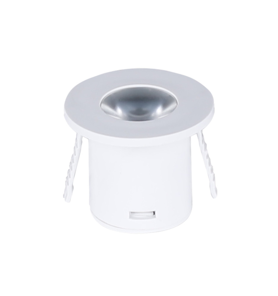Image of Optonica bútorvilágító fehér kerek spot lámpa 1W 230V 60lm 3000K meleg fehér 90° IP20 3297