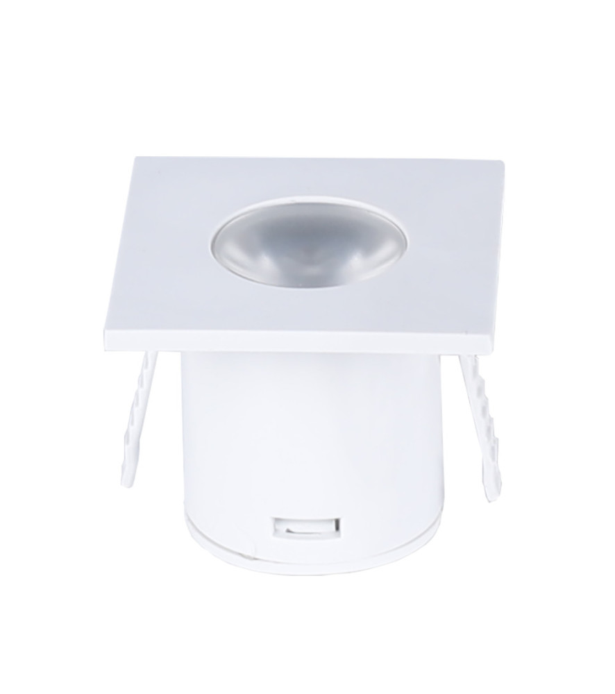 Image of Optonica bútorvilágító fehér négyzet spot lámpa 1W 230V 60lm 3000K meleg fehér 90° IP20 3299