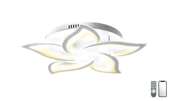 Image of MasterLED Lucero Esteban 72 W-os, 60 cm átmérőjű fehér LED távirányítós és mobil applikációval vezérelhető mennyezeti lámpa