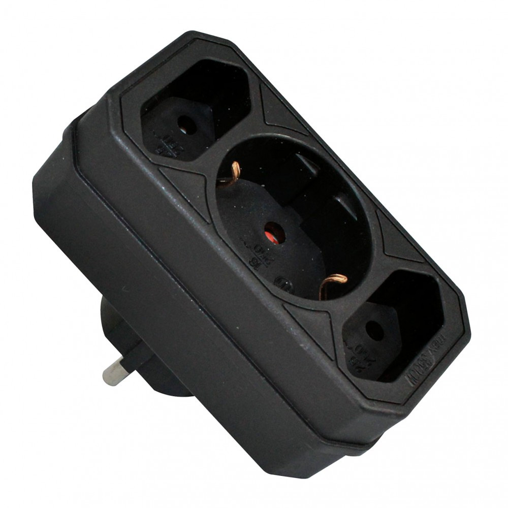 Image of Commel hármas elosztó kombinált 2x 2,5 A 250 V ~ + 1x 16 A