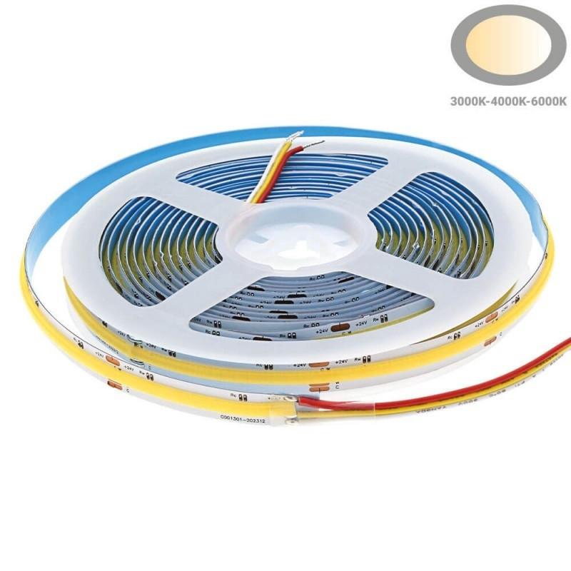 Image of Optonica CCT COB LED szalag beltéri 640LED/m 8+8w/m 24V 4960