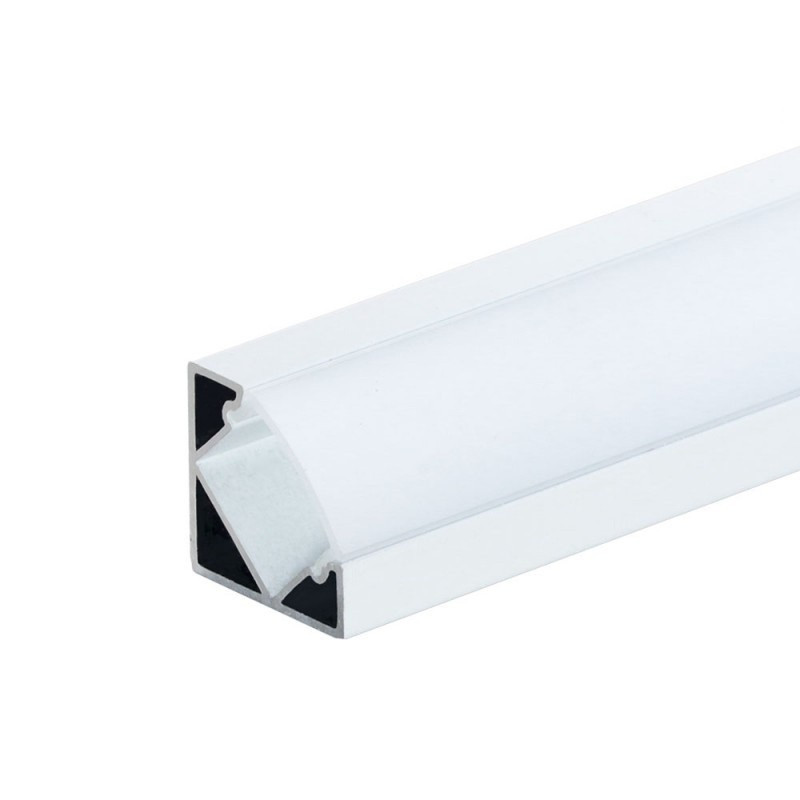 Image of OPTONICA LED profil 45°-os szögben fekete 2m SZETT fehér borítással 5102