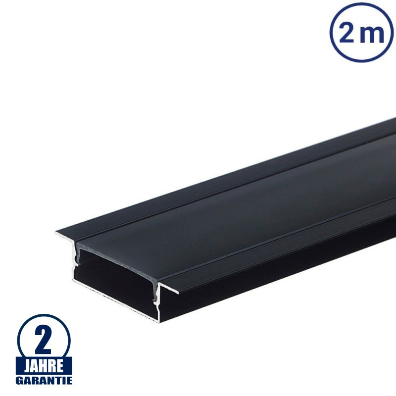 Image of OPTONICA LED profil 41x10mm fekete süllyesztett 2m SZETT fekete borítással 5117