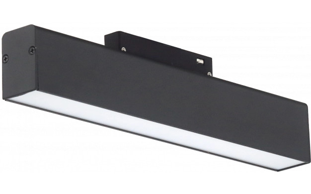 Image of Optonica mágneses sínes fekete LED lámpa M35 48V 12W 960lm 4000K nappali fehér 120° 30cm 5391
