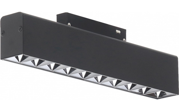 Image of Optonica mágneses sínes fekete LED lámpa M35 48V 20W 1600lm 4000K nappali fehér 24° 27cm 5394