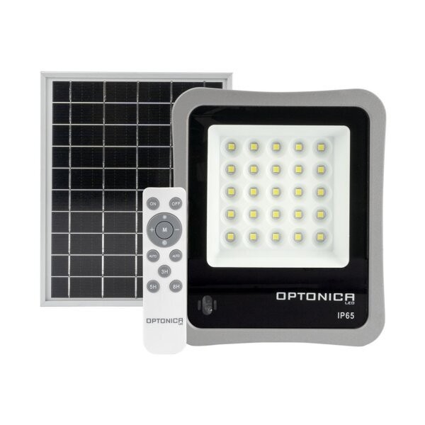 Image of Optonica napelemes led reflektor távirányítóval 6W 400lm 6000K 5455
