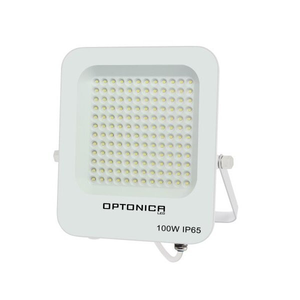 Image of Optonica fehér LED reflektor 100W 9000lm 2700K meleg fehér IP65 90° 5715