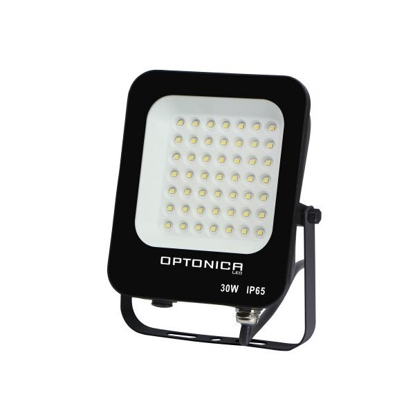 Image of Optonica fekete LED reflektor 30W 2700lm 4500K nappali fehér IP65 90° 5728