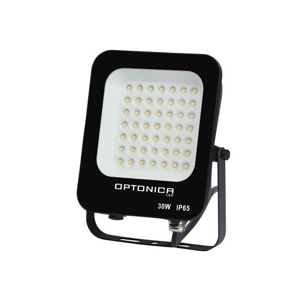 Image of Optonica fekete LED reflektor 30W 2700lm 2700K meleg fehér IP65 90° 5729