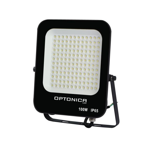 Image of Optonica fekete LED reflektor 100W 9000lm 6000K hideg fehér IP65 90° 5733