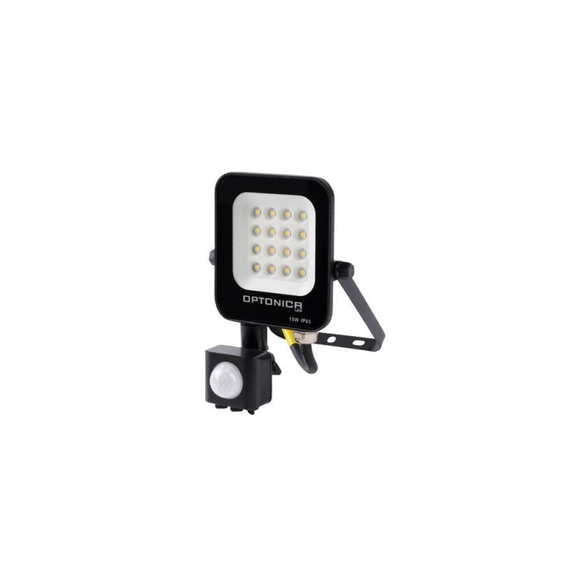 Image of Optonica LED mozgásérzékelős reflektor 10W 900lm 2700K fekete 90º 5773