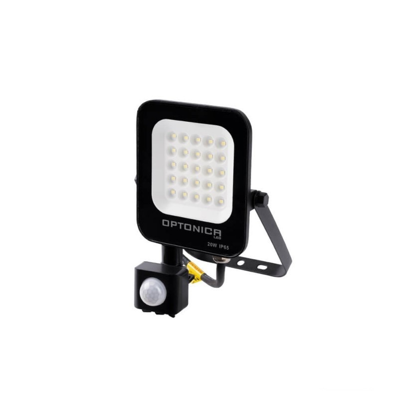 Image of Optonica LED mozgásérzékelős reflektor 20W 1800lm 4500K fekete 90º 5775