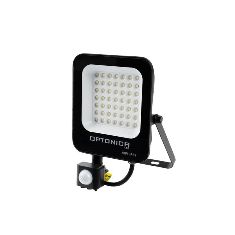 Image of Optonica LED mozgásérzékelős reflektor 30W 2700lm 6000K fekete 90º 5777